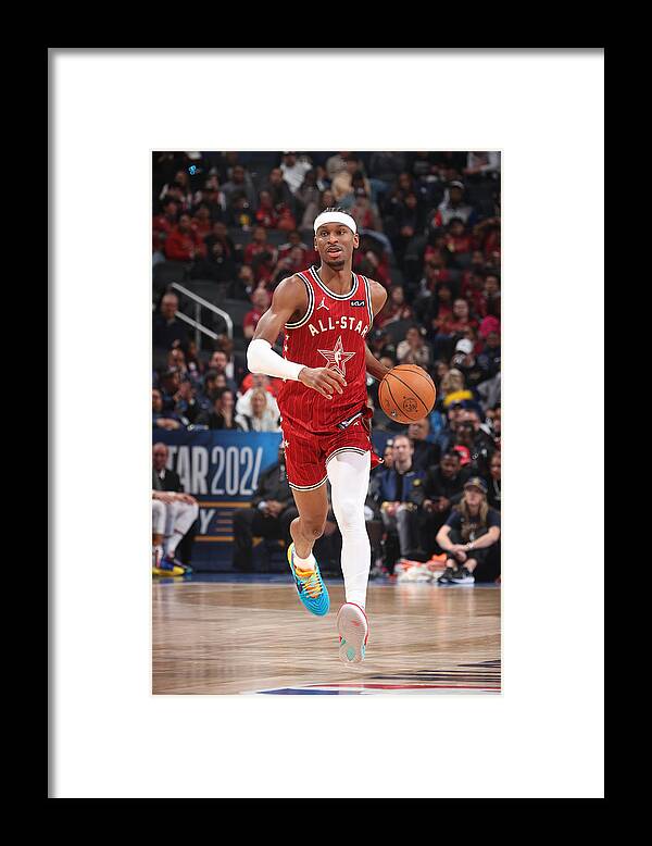 Sports Ball Framed Print featuring the photograph 2024 NBA All-Star - NBA All-Star Game by Nathaniel S. Butler