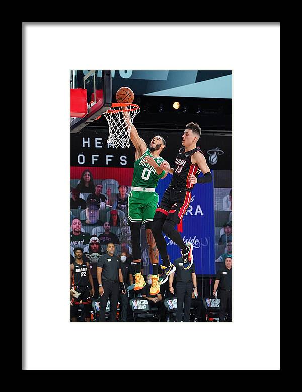Playoffs Framed Print featuring the photograph Jayson Tatum by Jesse D. Garrabrant