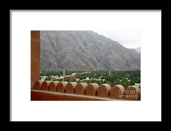 Adobe Framed Print featuring the photograph Nakhl fort Oman #21 by Tom Gowanlock