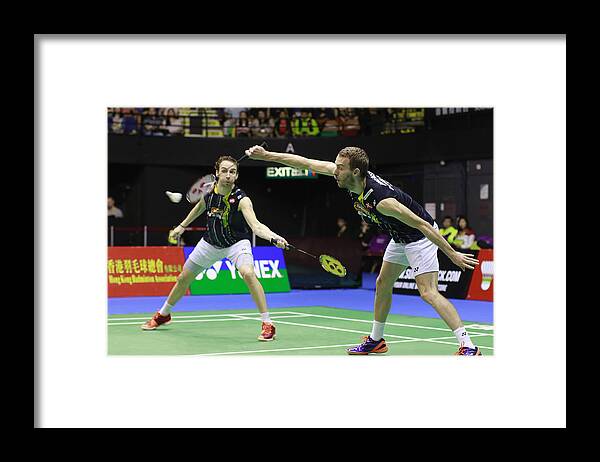 Men's Badminton Framed Print featuring the photograph 2015 Sunrise-Yonex Hong Kong Open #22 by On Man Kevin Lee