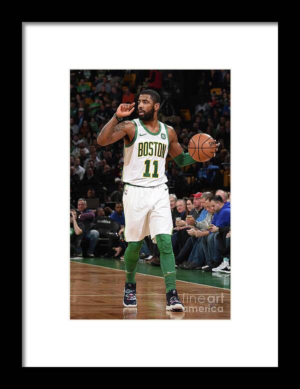 Nba Pro Basketball Framed Print featuring the photograph Kyrie Irving by Brian Babineau