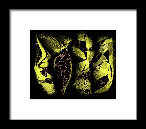 Abstract Framed Print featuring the digital art Diva by Marina Flournoy