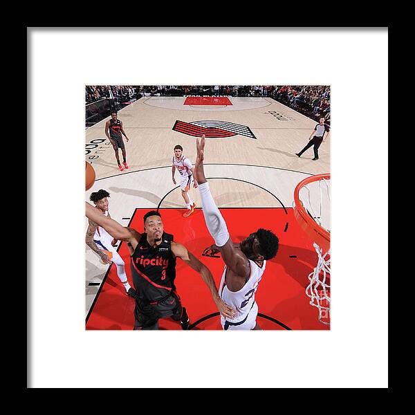 Nba Pro Basketball Framed Print featuring the photograph C.j. Mccollum by Sam Forencich