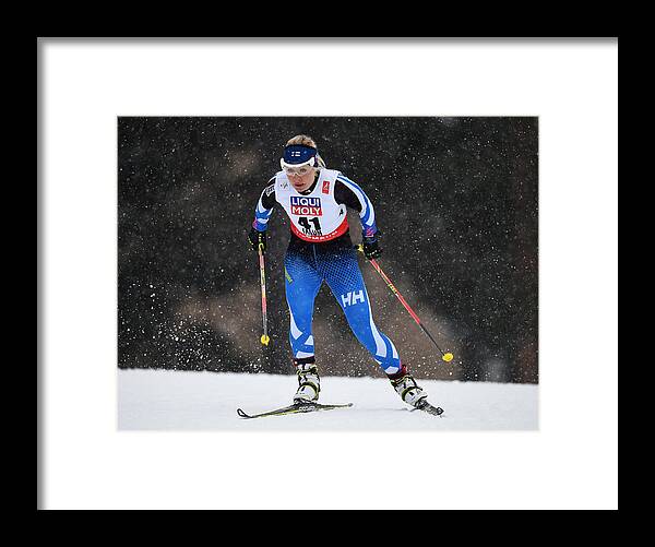 People Framed Print featuring the photograph Cross Country: Women's 10km - FIS Nordic World Ski Championships #23 by Matthias Hangst