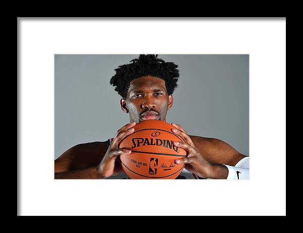 Media Day Framed Print featuring the photograph Joel Embiid by Jesse D. Garrabrant