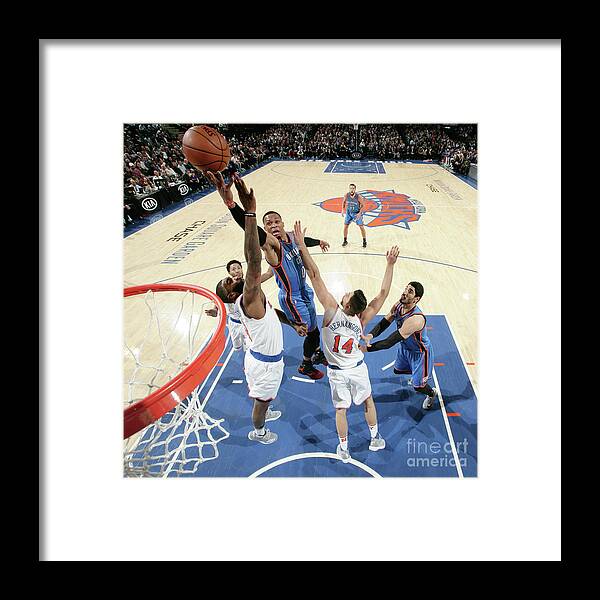 Russell Westbrook Framed Print featuring the photograph Russell Westbrook #23 by Nathaniel S. Butler