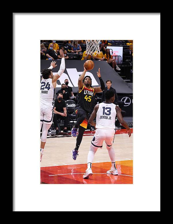 Playoffs Framed Print featuring the photograph Donovan Mitchell by Melissa Majchrzak