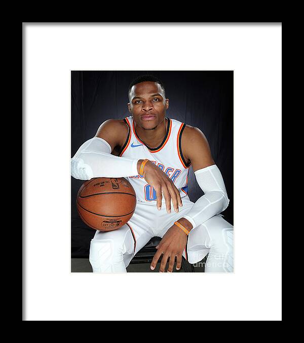 Media Day Framed Print featuring the photograph Russell Westbrook by Layne Murdoch