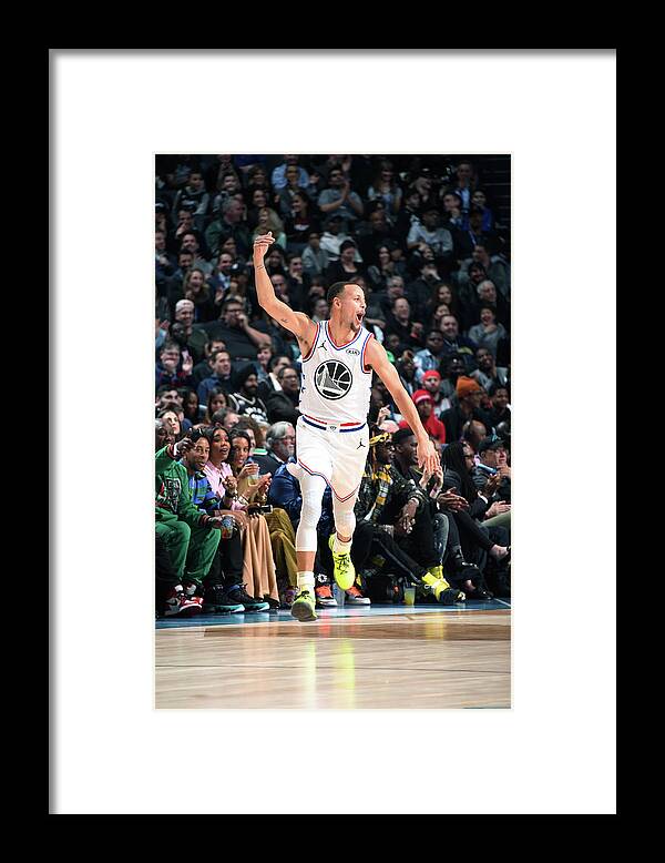 Stephen Curry Framed Print featuring the photograph Stephen Curry #24 by Andrew D. Bernstein
