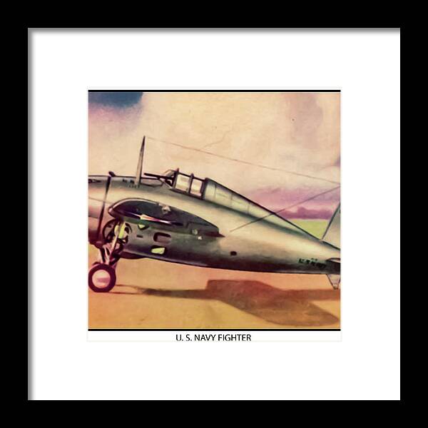 Abrams Framed Print featuring the photograph Wings Cigarette Airplane Trading Card #25 by Pheasant Run Gallery