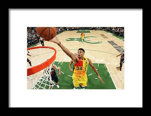 Giannis Antetokounmpo Framed Print featuring the photograph Giannis Antetokounmpo #26 by Gary Dineen