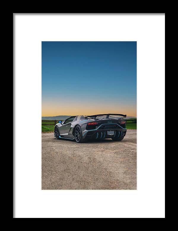 Lamborghini Framed Print featuring the photograph #Lamborghini #Aventador #SVJ #Roadster #Print #27 by ItzKirb Photography