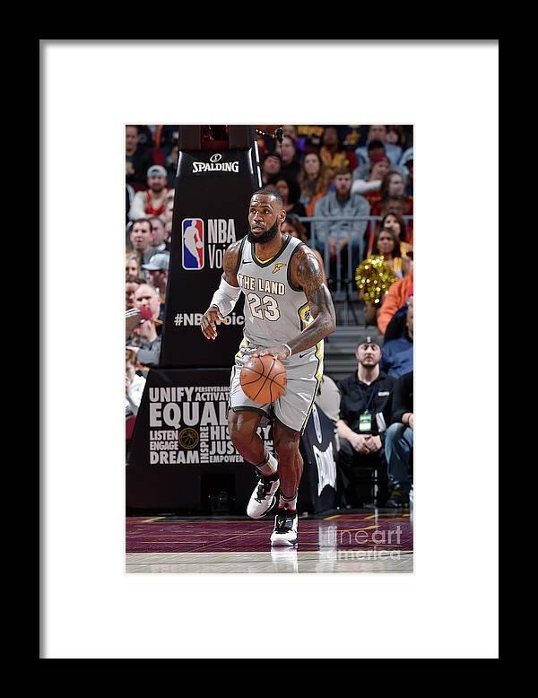 Lebron James Framed Print featuring the photograph Lebron James #27 by David Liam Kyle