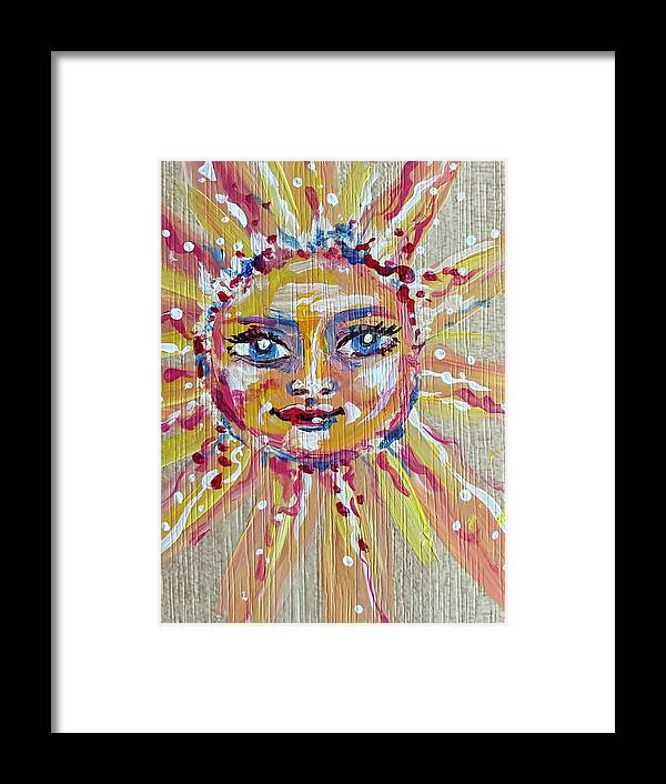 Sun Framed Print featuring the painting Untitled #27 by Suzan Sommers