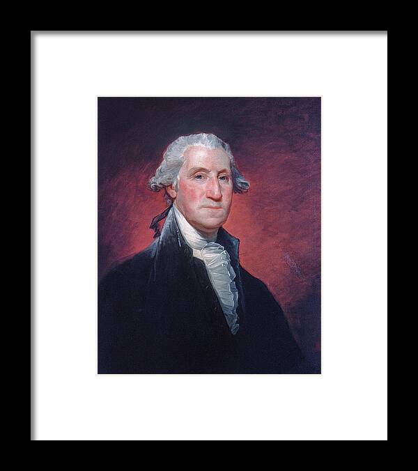 George Washington Framed Print featuring the painting George Washington #28 by Gilbert Stuart