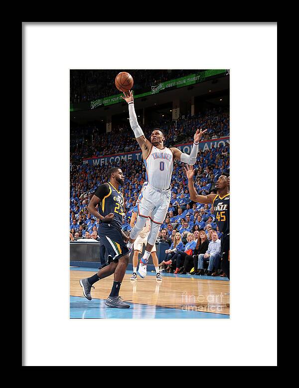 Playoffs Framed Print featuring the photograph Russell Westbrook by Layne Murdoch