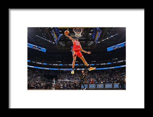 Trey Murphy Iii Framed Print featuring the photograph 2023 NBA All-Star - AT&T Slam Dunk Contest by Jesse D. Garrabrant