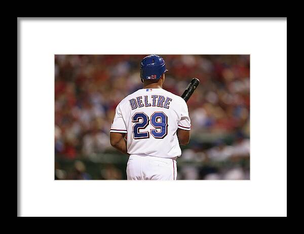 Adrian Beltre Framed Print featuring the photograph Adrian Beltre #3 by Ronald Martinez