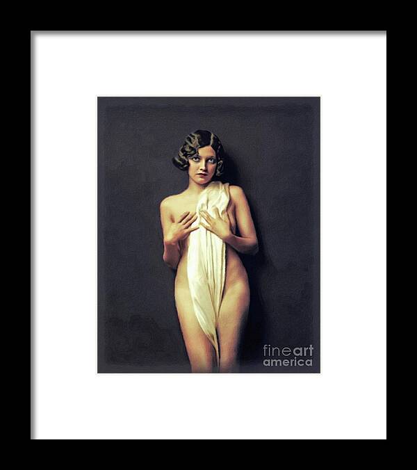 Adrienne Framed Print featuring the painting Adrienne Ames, Vintage Actress #3 by Esoterica Art Agency