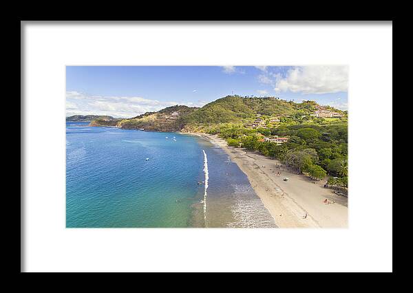 Scenics Framed Print featuring the photograph Aerial view of Playa Hermosa, Guanacaste, Costa Rica #3 by Kryssia Campos