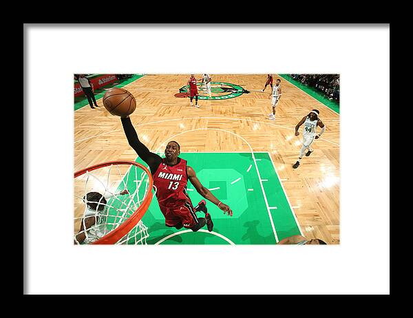 Playoffs Framed Print featuring the photograph Bam Adebayo #3 by Nathaniel S. Butler