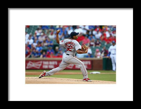 American League Baseball Framed Print featuring the photograph Boston Red Sox v Texas Rangers #3 by Ronald Martinez