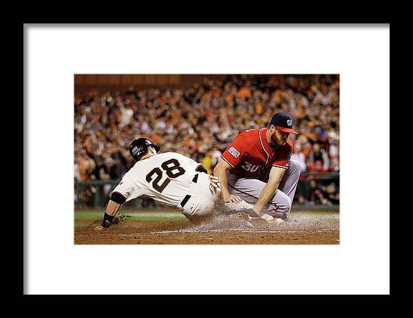 San Francisco Framed Print featuring the photograph Buster Posey #3 by Ezra Shaw