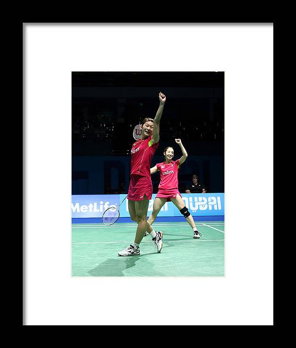 Celebration Framed Print featuring the photograph BWF Destination Dubai World Superseries Finals - Day 5 #3 by Warren Little