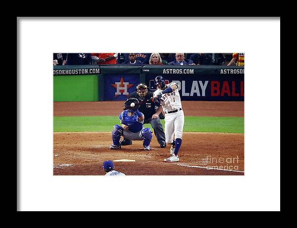 American League Baseball Framed Print featuring the photograph Carlos Correa by Ezra Shaw