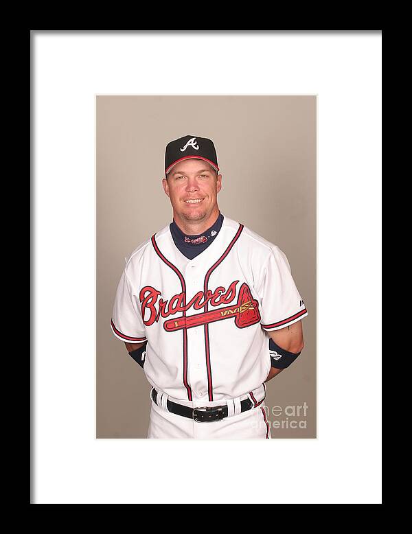 Media Day Framed Print featuring the photograph Chipper Jones by Tony Firriolo
