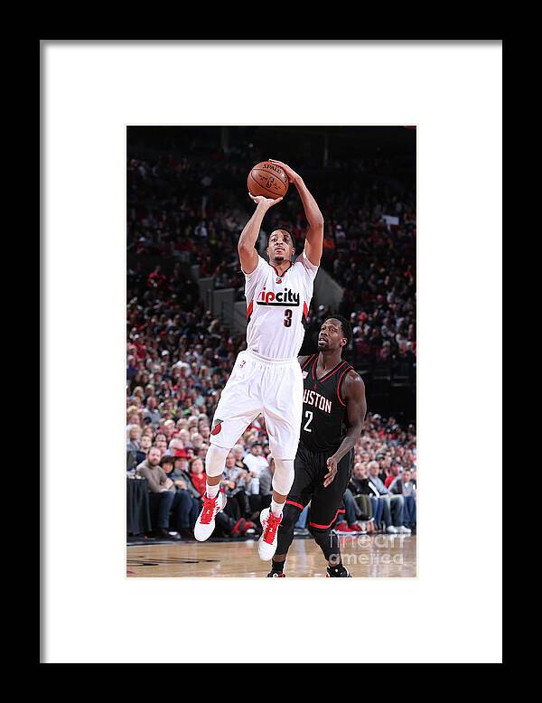 Nba Pro Basketball Framed Print featuring the photograph C.j. Mccollum by Sam Forencich