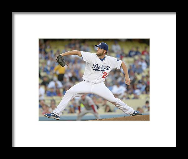 Clayton Kershaw Framed Print featuring the photograph Clayton Kershaw #3 by Harry How