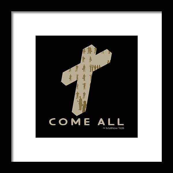 Come Unto Me Framed Print featuring the digital art Come All #4 by Bob Pardue