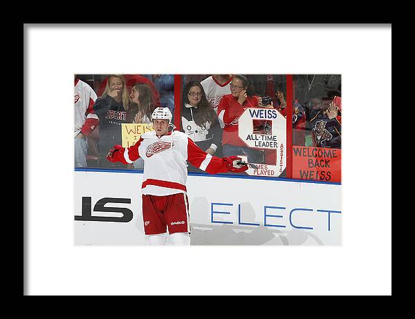 National Hockey League Framed Print featuring the photograph Detroit Red Wings v Florida Panthers #3 by Joel Auerbach