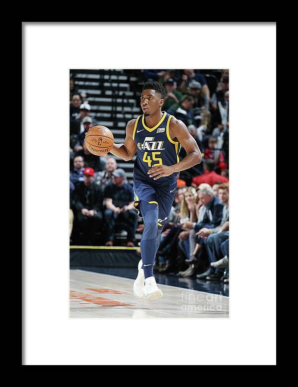 Nba Pro Basketball Framed Print featuring the photograph Donovan Mitchell by Melissa Majchrzak