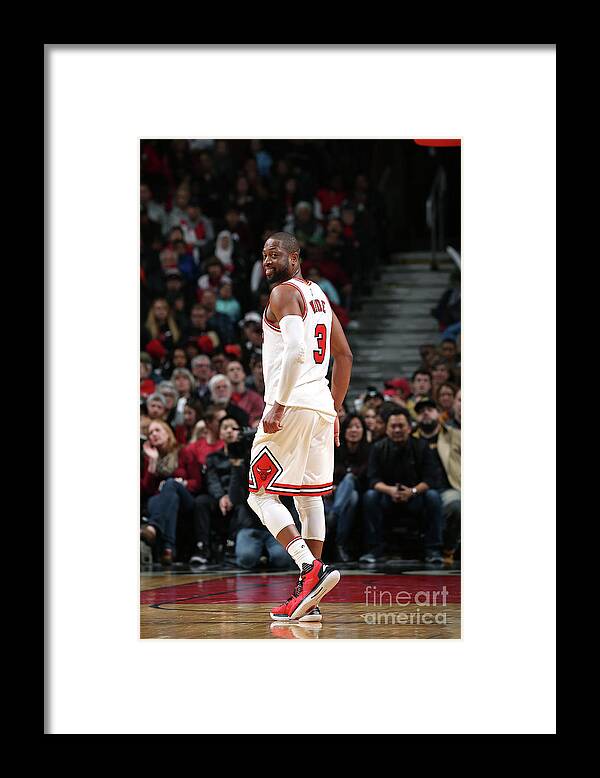 Dwyane Wade Framed Print featuring the photograph Dwyane Wade by Gary Dineen
