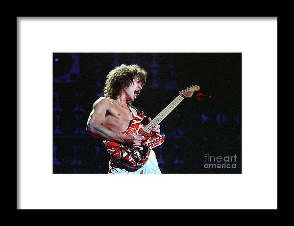 Eddie Framed Print featuring the photograph Eddie Van Halen #3 by Action