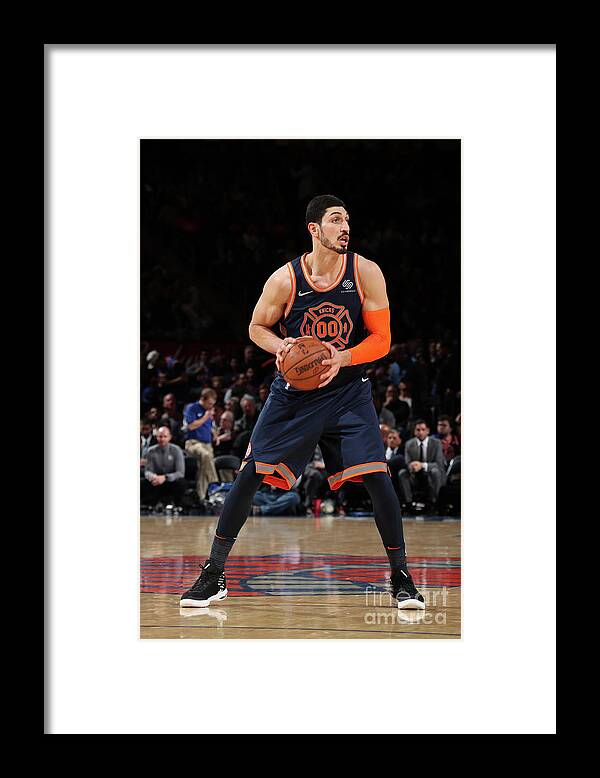Nba Pro Basketball Framed Print featuring the photograph Enes Kanter by Nathaniel S. Butler