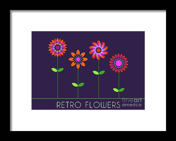 Flower Framed Print featuring the photograph Flower power rock poster #4 by Action