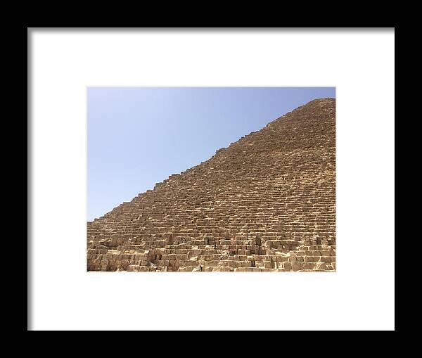 Giza Framed Print featuring the photograph Great Pyramid #3 by Trevor Grassi