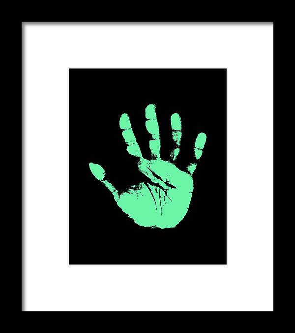 Hand Print Framed Print featuring the digital art Hand Palm Print #3 by CalNyto