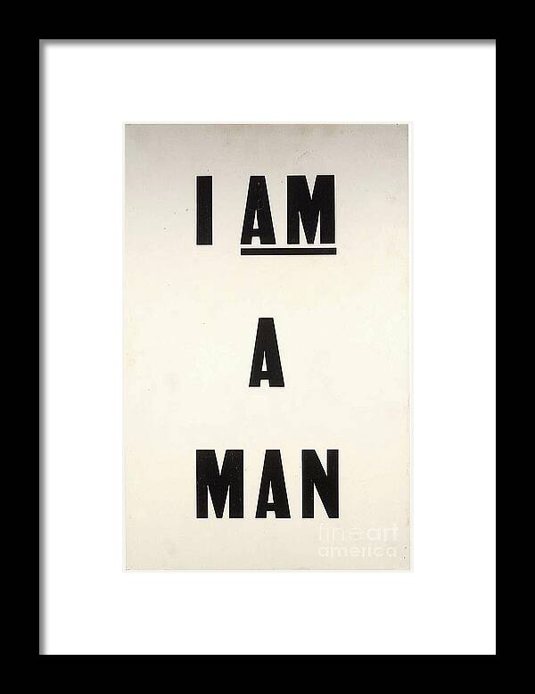 I Am A Man Framed Print featuring the painting I Am A Man by Baltzgar