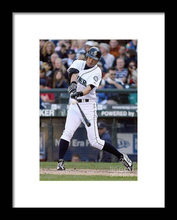 American League Baseball Framed Print featuring the photograph Ichiro Suzuki #3 by Otto Greule Jr