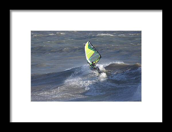 Windsurf Framed Print featuring the photograph Imperia. Ottobre 2018. #3 by Marco Cattaruzzi