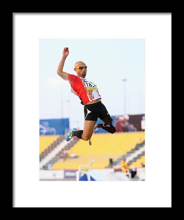 Suhaim Bin Hamad Stadium Framed Print featuring the photograph IPC Athletics World Championships - Day Five - Evening Session #3 by Francois Nel
