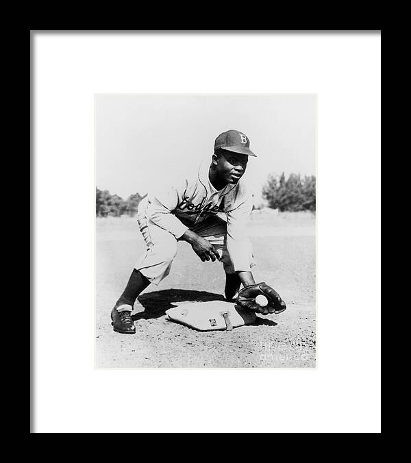 People Framed Print featuring the photograph Jackie Robinson by National Baseball Hall Of Fame Library