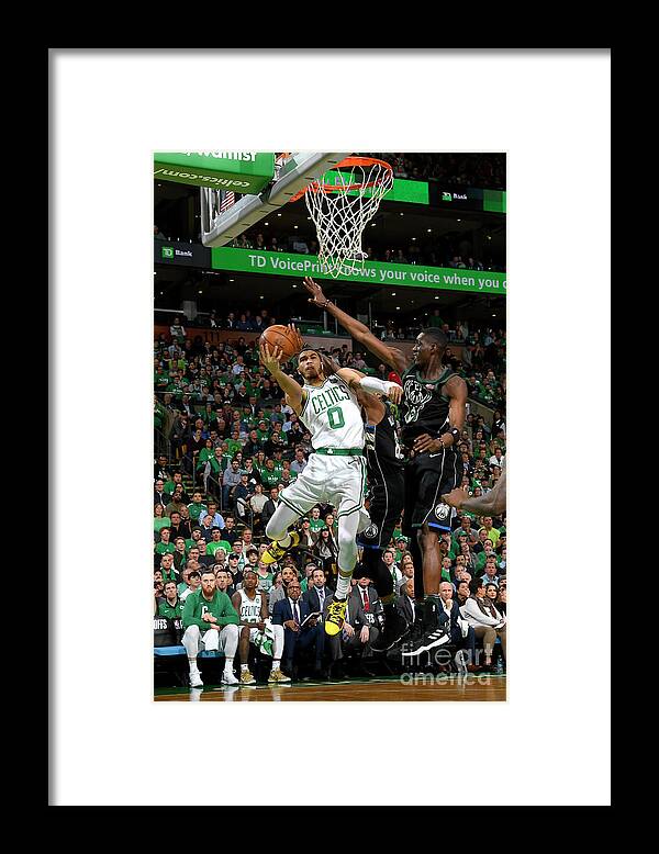 Playoffs Framed Print featuring the photograph Jayson Tatum by Brian Babineau