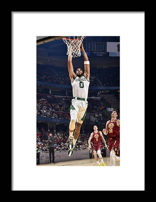Nba Pro Basketball Framed Print featuring the photograph Jayson Tatum by David Liam Kyle