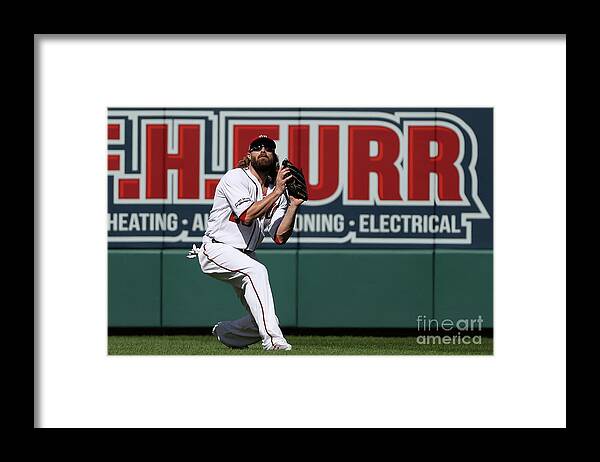 Game Two Framed Print featuring the photograph Jayson Werth by Patrick Smith