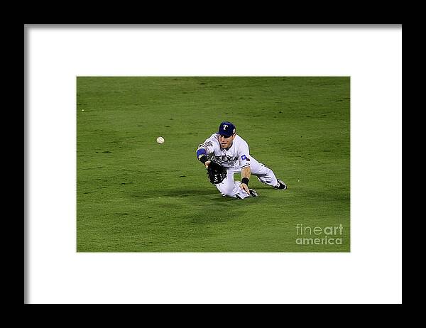 American League Baseball Framed Print featuring the photograph Josh Hamilton by Stephen Dunn
